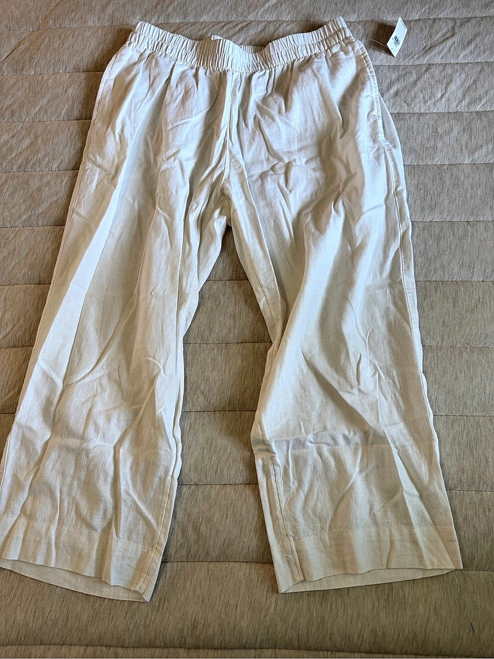 Old Navy High-Waisted Linen-Blend Straight Ankle Pants